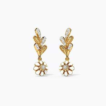 Victory Blossom Diamond Drop Earrings