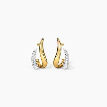 Delicate Arch Diamond Hoop Earrings