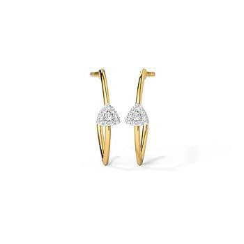 Trigon Diamond Hoop Earrings