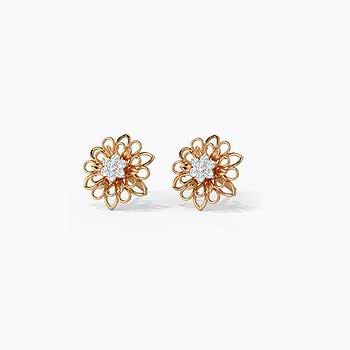 Pleasing Petals Diamond Stud Earrings
