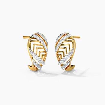 Glinting Diamond Hoop Earrings