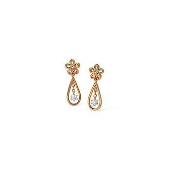 Glinting Blossom Diamond Drop Earrings