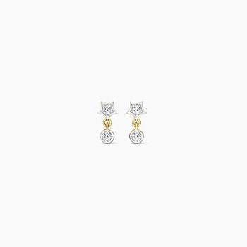 Star Shine Diamond Drop Earrings