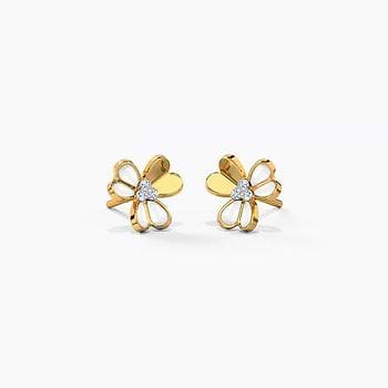 Cherished Clover Diamond Stud Earrings