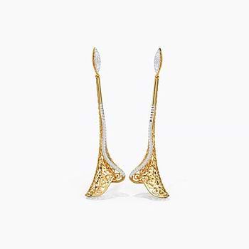 Rosine Ornate Diamond Drop Earrings For Women
