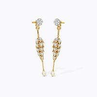 Detachable pearl drop earrings shop