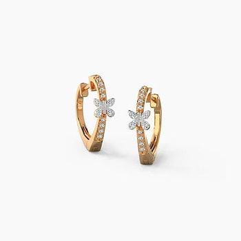 Flutter Essence Diamond Hoop Earrings