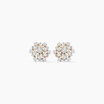 Mix Cluster Stud For Women