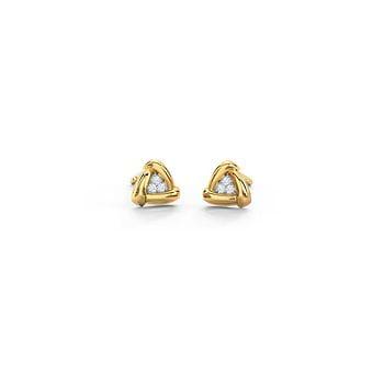 Dazzling Triangle Diamond Stud Earrings