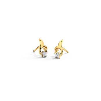 Pleasing Floret Diamond Stud Earrings