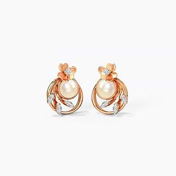 Periwinkle Pearl Stud Earrings