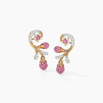 Jovial Sakura Gemstone Stud Earrings