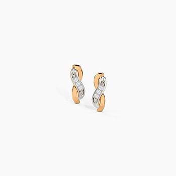 Dazzling Infinity Diamond Stud Earrings