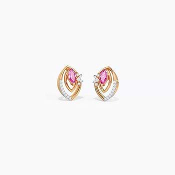 Aisha Petal Gemstone Stud Earrings
