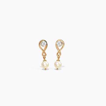 Infinity Pearl Drop Earrings