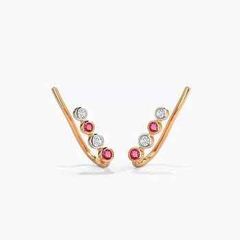 Colorful Sleek Gemstone Ear Cuffs 