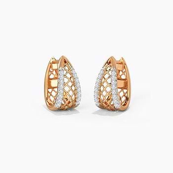 Koleen Mesh Diamond Hoop Earrings