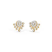 Shop Studs Tops Earrings in Gold Diamond CaratLane US