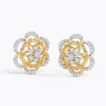 Mirabel Flora Diamond Stud Earrings