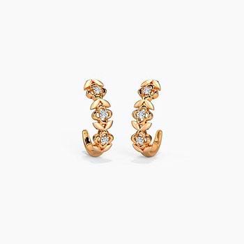 Iris Ornate Diamond Hoop Earrings