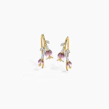 Fiorina Tulip Diamond Drop Earrings