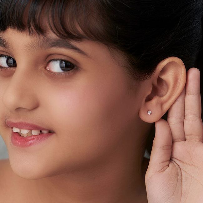 Children's diamond earrings sale