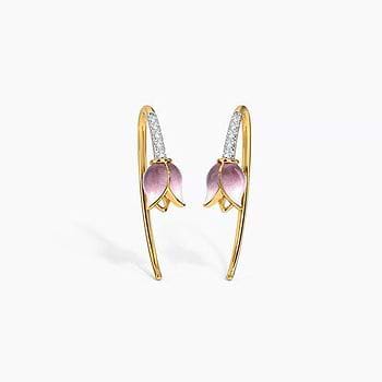 Ambrosia Tulip Diamond Drop Earrings