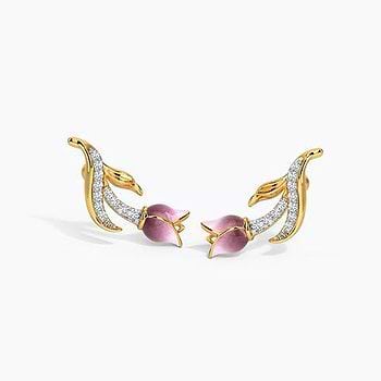 Cecelia Tulip Diamond Stud Earrings