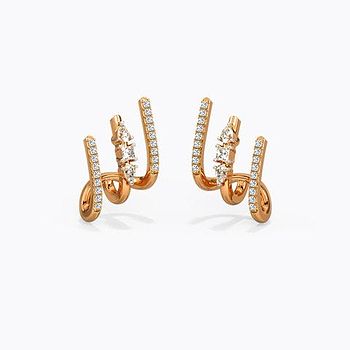 Zaida Diamond Hoop Earrings