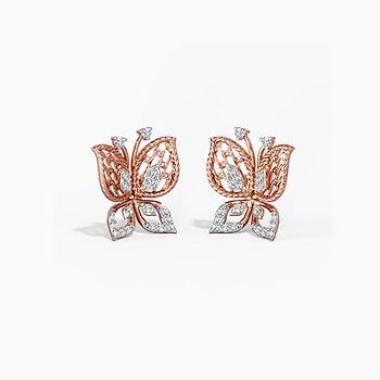 Marinaya Butterfly Diamond Stud Earrings