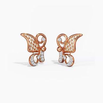 Panirah Butterfly Diamond Stud Earrings