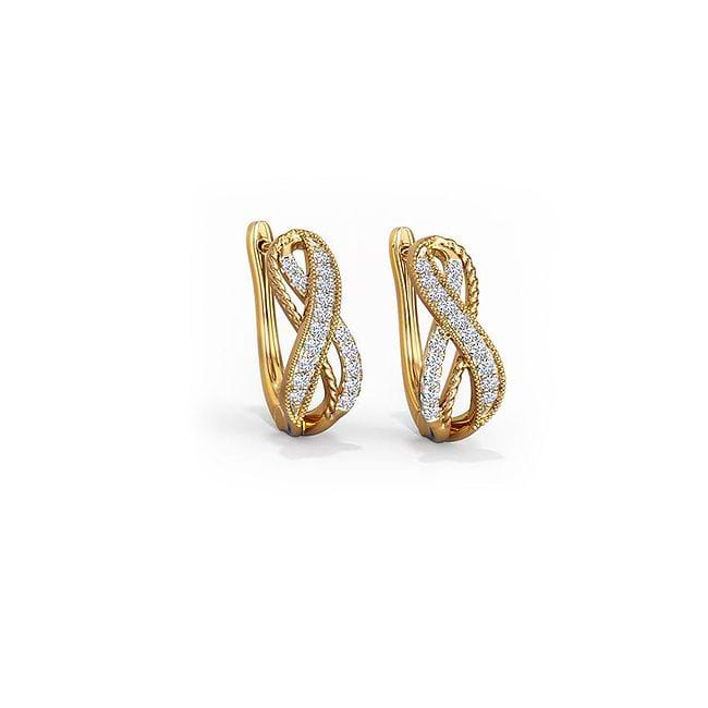 Diamond infinity hoop earrings on sale
