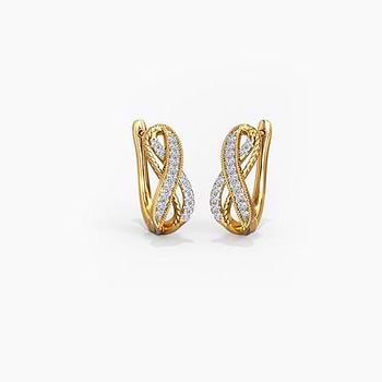 Aileen Infinity Diamond Hoop Earrings