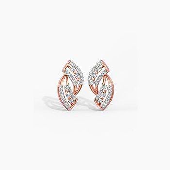 Ellie Wave Diamond Stud Earrings For Women
