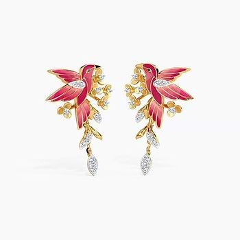 Winged Wonder Diamond Stud Earrings