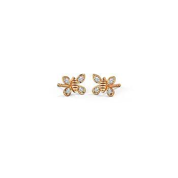 Flutteria Diamond Stud Earrings
