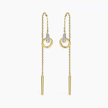 Zoya Circular Diamond Sui Dhaga Earrings