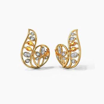 Tanya Trigonal Gemstone Stud Earrings For Women