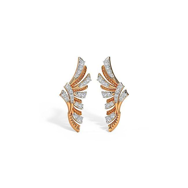 Linear diamond earrings online