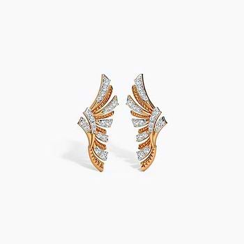 Aahana Linear Diamond Stud Earrings