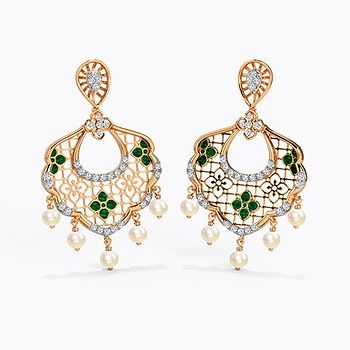 Jharoka Gemstone Drop Earrings