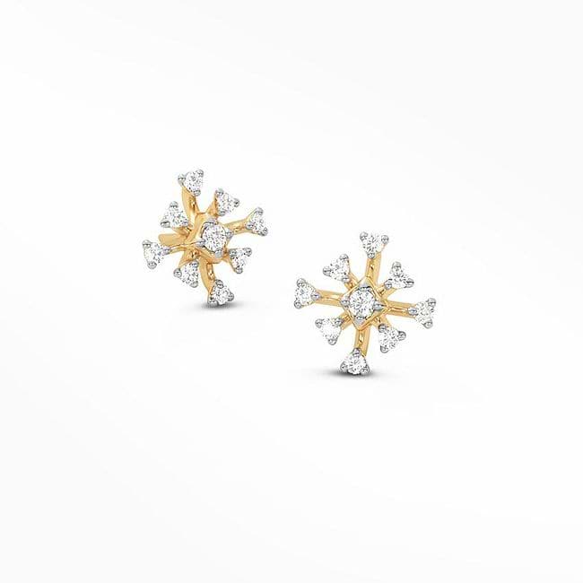 American diamond earrings tanishq online