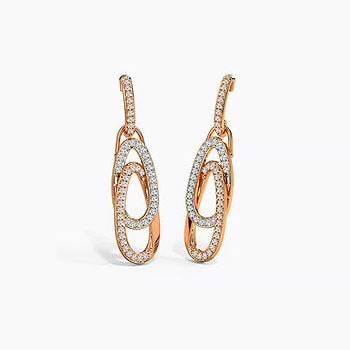 Twist & Turns Diamond Drop Earrings