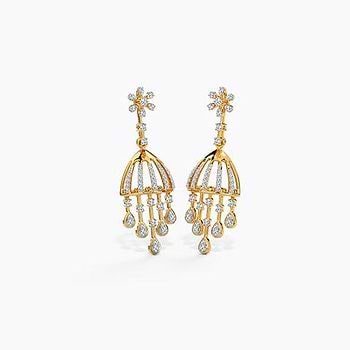 Floral Rains Diamond Drop Earrings