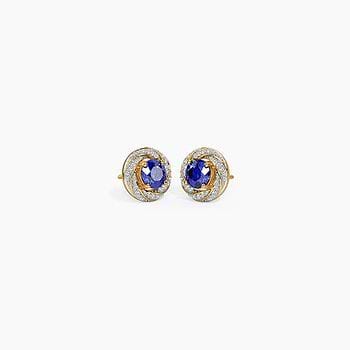 Shining Sphere Gemstone Stud Earrings