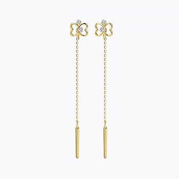 Pretty Butterfly Diamond Sui Dhaga Earrings