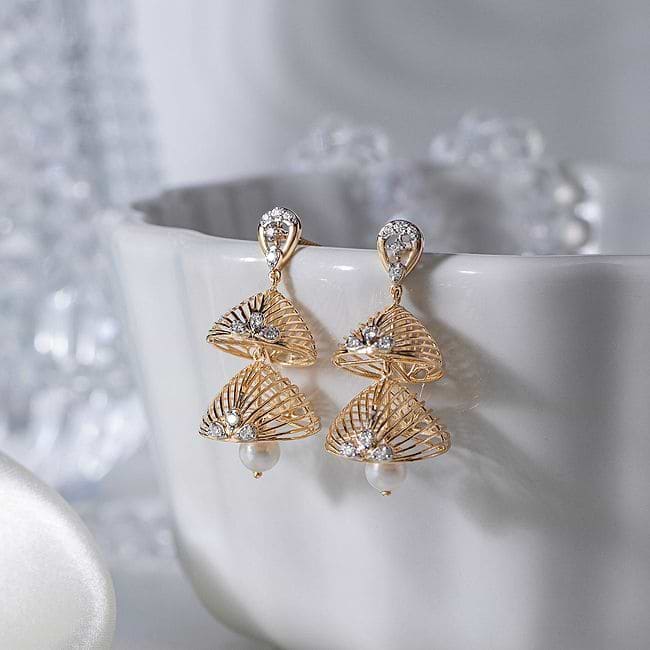 Mosaic drop earrings
