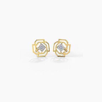 Lattice Diamond Multiwear Stud Earrings