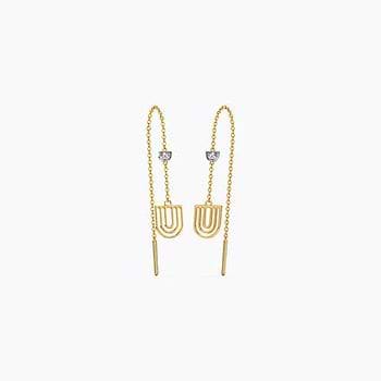 Sunshine Diamond Sui Dhaga Earrings