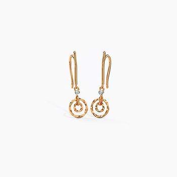 Swirling Circles Diamond Drop Earrings